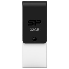 Флеш накопитель 32Gb Silicon Power Mobile X21 OTG, USB 2.0/MicroUSB, Черный (SP032GBUF2X21V1K)