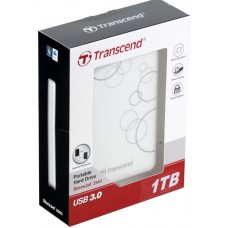 Внешний жесткий диск 1TB Transcend StoreJet, 2.5", USB 3.0 (TS1TSJ25A3W)
