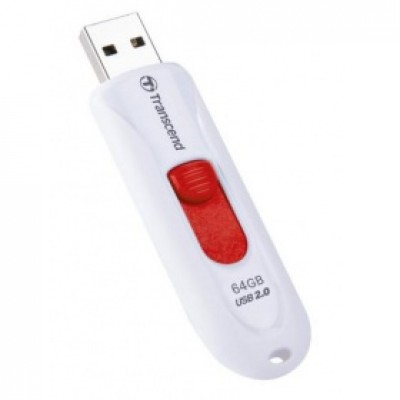 Флеш накопитель 64GB Transcend JetFlash 590, USB 2.0, Белый (TS64GJF590W)