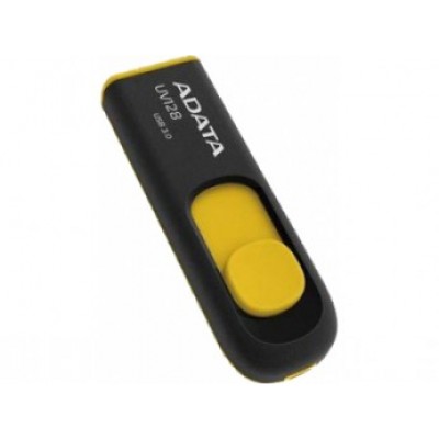 Флеш накопитель 32GB A-DATA UV128, USB 3.0, черный/желтый (AUV128-32G-RBY)