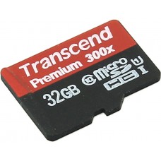 Карта памяти 32GB Transcend Premium MicroSDHC Class10 300x UHS-I (TS32GUSDCU1)