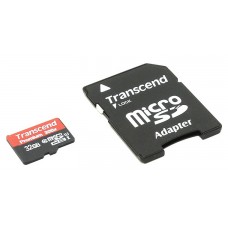 Карта памяти 32GB Transcend MicroSDHC Class 10 UHS-1 + SD адаптер (TS32GUSDU1)