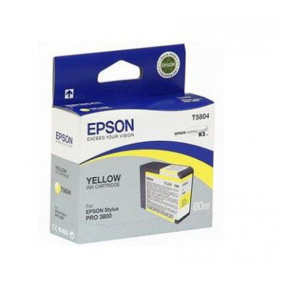 Картридж EPSON T5804 желтый для Stylus Pro 3800 - C13T580400