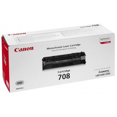 Картридж Canon 708 для принтеров CANON i-SENSYS LBP3300/LBP3360. Чёрный. 2500 страниц. - 0266B002