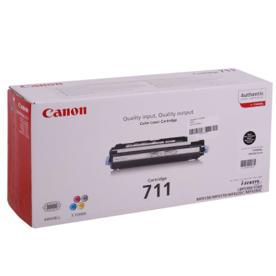 Картридж Canon 711Bk для принтеров Canon LBP5300. Чёрный. 6000 страниц. - 1660B002