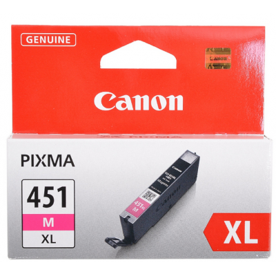  Картридж Canon CLI-451M XL для MG6340, MG5440, IP7240 . Пурпурный. 660 страниц. 6474B001