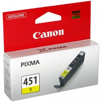  Картридж Canon CLI-451Y для MG6340, MG5440, IP7240 . Жёлтый. 344 страниц. 6526B001