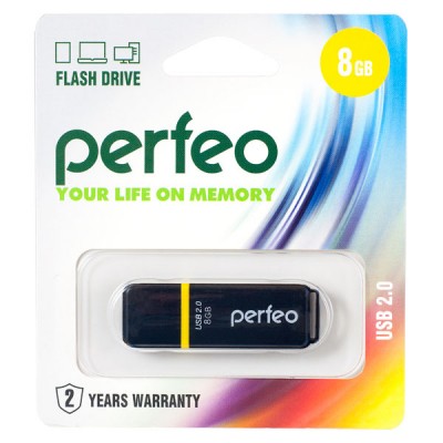 Флеш-накопитель Perfeo USB 8GB C01 Black
