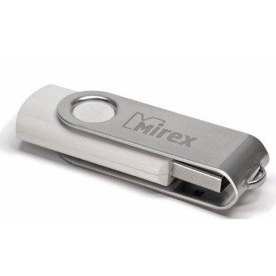 Флеш-накопитель 8GB Mirex SWIVEL WHITE USB 2.0 (13600-FMUSWT08)