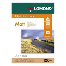 Фотобумага матовая двухсторонняя Lomond 100 г/м2, A4, 100 л (0102002)