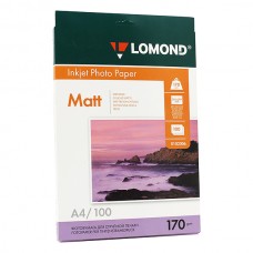 Фотобумага матовая двухсторонняя Lomond 170 г/м2, A4, 100 л (0102006)