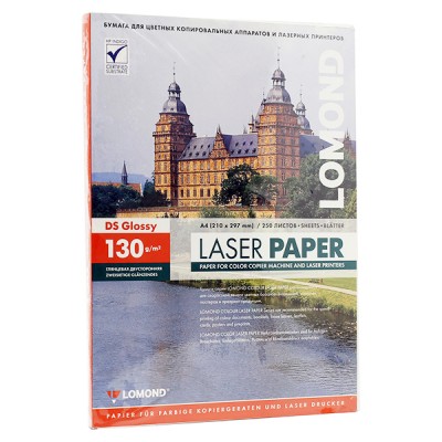 Фотобумага глянцевая двухсторонняя для лазерной печати Lomond 130 г/м2, А4, 250 л (0310141)
