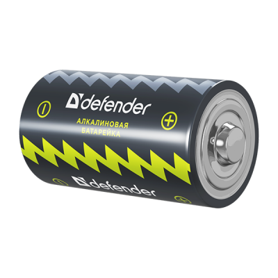 Батарейка алкалиновая Defender LR14-2B С, в блистере 2 шт