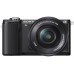 Цифровой фотоаппарат со сменной оптикой Sony Alpha A5000 Kit 16-50 PZ + 55-210 (черный)