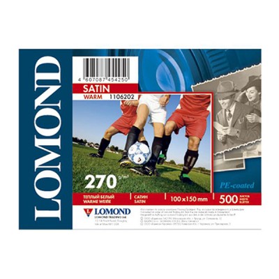 Фотобумага атласная Lomond Satin Warm 270 г/м2, A6, 500 л (1106202)