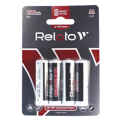Аккумулятор Relato AA 2300 mAh R2U (4шт/уп)