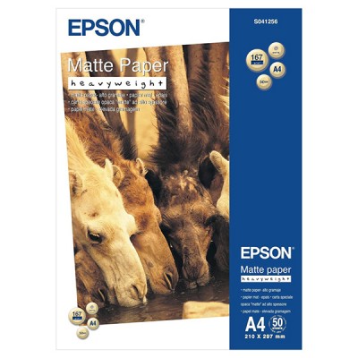 Фотобумага матовая EPSON Matte Paper Heavyweight 167 г/м2, A4 50л (C13S041256)