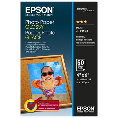 Фотобумага глянцевая EPSON Glossy Photo Paper 200 г/м2, A6 50л (C13S042547)