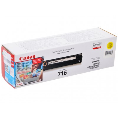 Картридж Canon 716 Y для LBP-5050 / 5050N, MF8030CN / 8050CN. Жёлтый. 1500 страниц. 1977B002