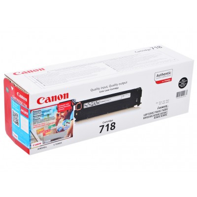 Картридж Canon 718 BK для LBP-7200. Чёрный. 3400 страниц. 2662B002