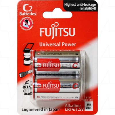 Батареи щелочные Fujitsu LR14(2B)FU-W-W, 2 шт