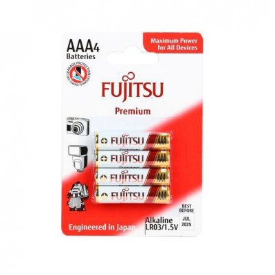 Батареи щелочные Fujitsu LR03(4B)FP-W-FI AAA 4 шт. (блистер)