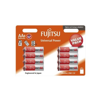 Батареи щелочные Fujitsu LR6(8B)FU-W-FI, 8 шт, AA