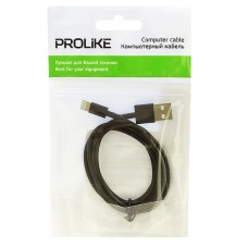 Кабель Prolike USB - 8 pin lightning 1,2 м (черный)