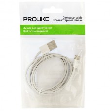 Кабель Prolike USB - 8 pin lightning 1,2 м (белый)