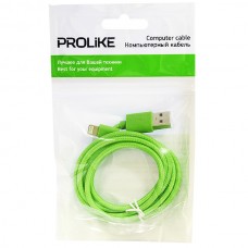 Кабель Prolike USB - 8 pin lightning 1,2 м (зеленый)