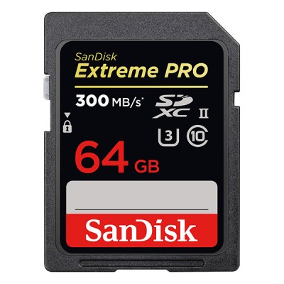 Карта памяти 64GB SanDisk Extreme Pro SDXC Class 10 UHS-II 300 MB/s (SDSDXPK-064G-GN4IN)