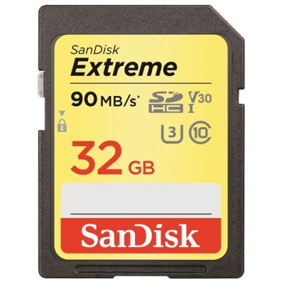 Карта памяти 32GB SanDisk Extreme SDHC Class 10 UHS-I 90 Mb/s (SDSDXVE-032G-GNCIN)