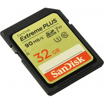 Карта памяти 32GB SanDisk Extreme Plus SDHC Class 10 UHS-I 90 Mb/s (SDSDXWF-032G-GNCIN)