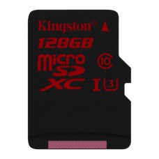 Карта памяти 128GB Kingston MicroSDXC Class 10 UHS-I (U3) 90MB/s (SDCA3/128GBSP)