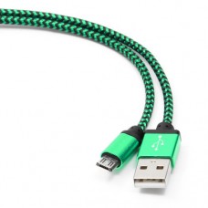 Кабель USB 2.0 Cablexpert AM/microBM 5P, 1м (зеленый)