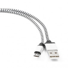 Кабель USB 2.0 Cablexpert AM/microBM 5P, 1м (серебристый)