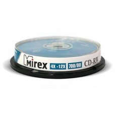Диск Mirex CD-RW 700MB 12x Cake Box 10шт (UL121002A8L)