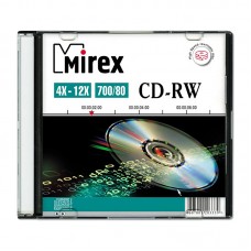 Диск Mirex CD-RW 700MB 12x Slim Case UL121002A8S