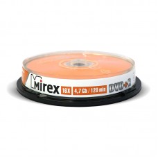 Диск Mirex DVD+R 4.7GB 16x, Cake Box (UL130013A1L)