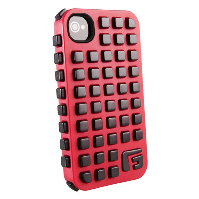 Противоударный чехол Extreme Grid G-Form для iPhone 4S (красный/черный)
