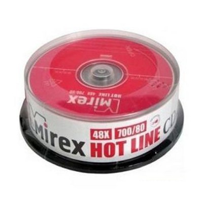 Диск Mirex CD-R 700MB 48x Hotline Cake Box 25шт
