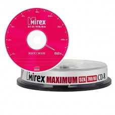 Диск Mirex CD-R 700MB 52x Maximum Cake Box 10шт
