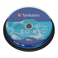 Диск Verbatim CD-R 700 Mb 52x, Cake Box (43437)