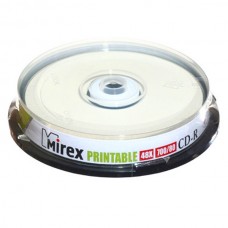 Диск Mirex CD-R 700MB 48x Printable, Cake Box 10шт