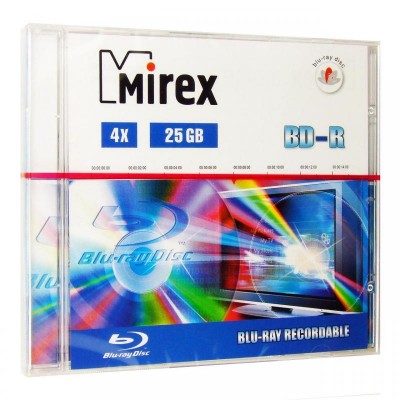 Диск Mirex BD-R 25GB 4x Slim Case