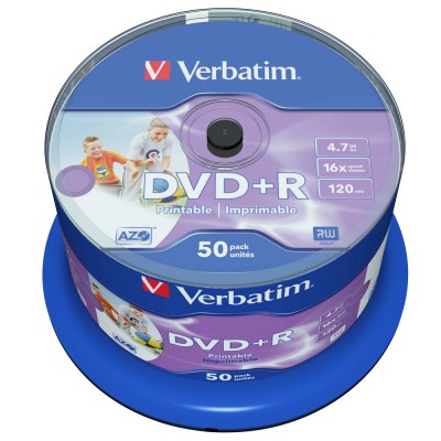 Диск Verbatim DVD+R 4.7 GB 16x, Cake Box Printable