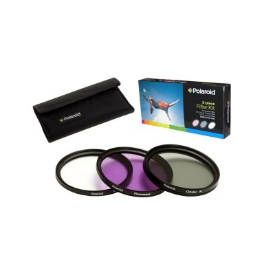 Набор из 3 фильтров Polaroid 55mm: UV, CPL, FLD