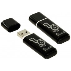 Флеш накопитель 16GB SmartBuy Glossy USB 2.0 (Black)