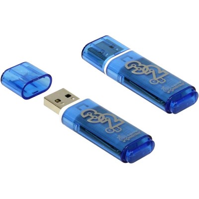 Флеш накопитель 32GB SmartBuy Glossy USB 2.0 (Blue)