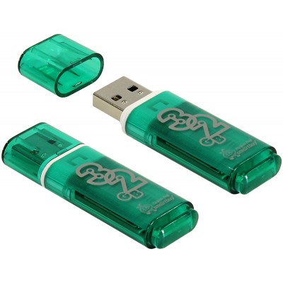 Флеш накопитель 32GB SmartBuy Glossy USB 2.0 (Green)